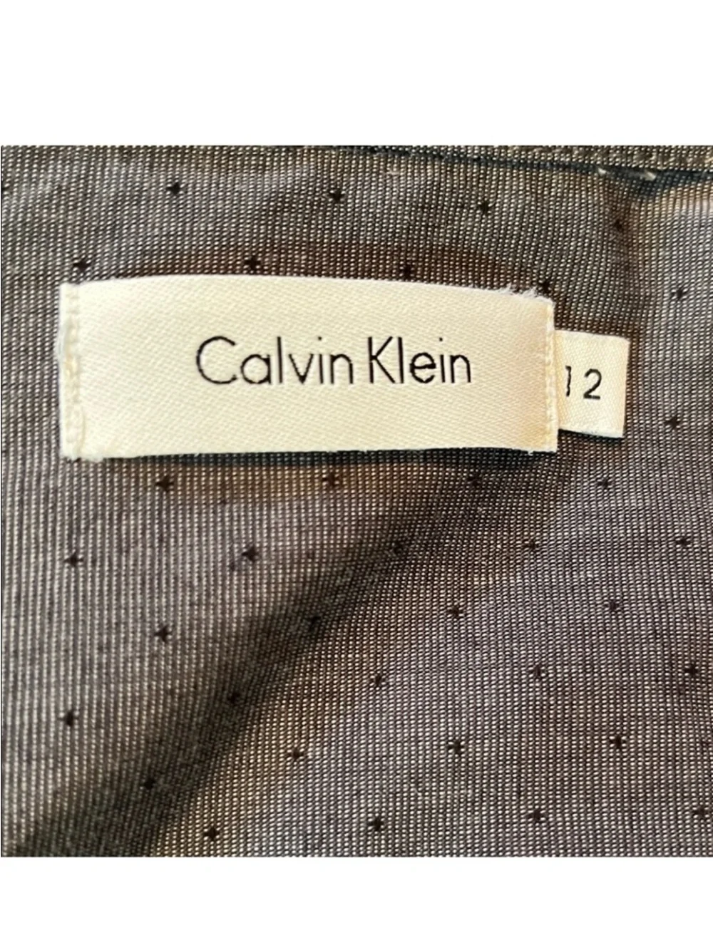Calvin Klein Boys Gray Button-Up Dress Shirt - Long Sleeve Size 12